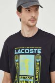 Бавовняна футболка Lacoste колір синій з принтом (3539093)