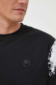Бавовняна футболка PLEIN SPORT колір чорний з принтом (3375566)