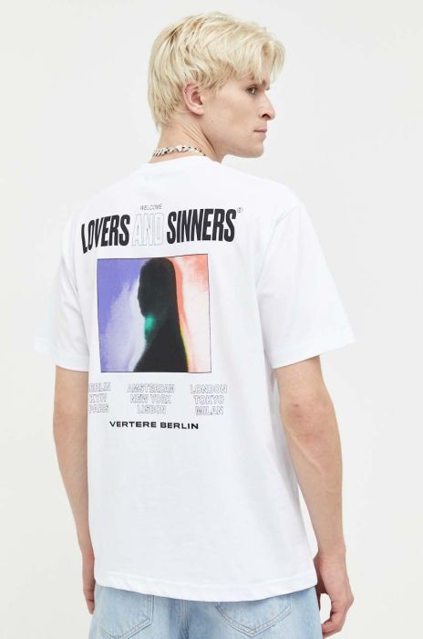 Бавовняна футболка Vertere Berlin чоловічий колір білий з принтом