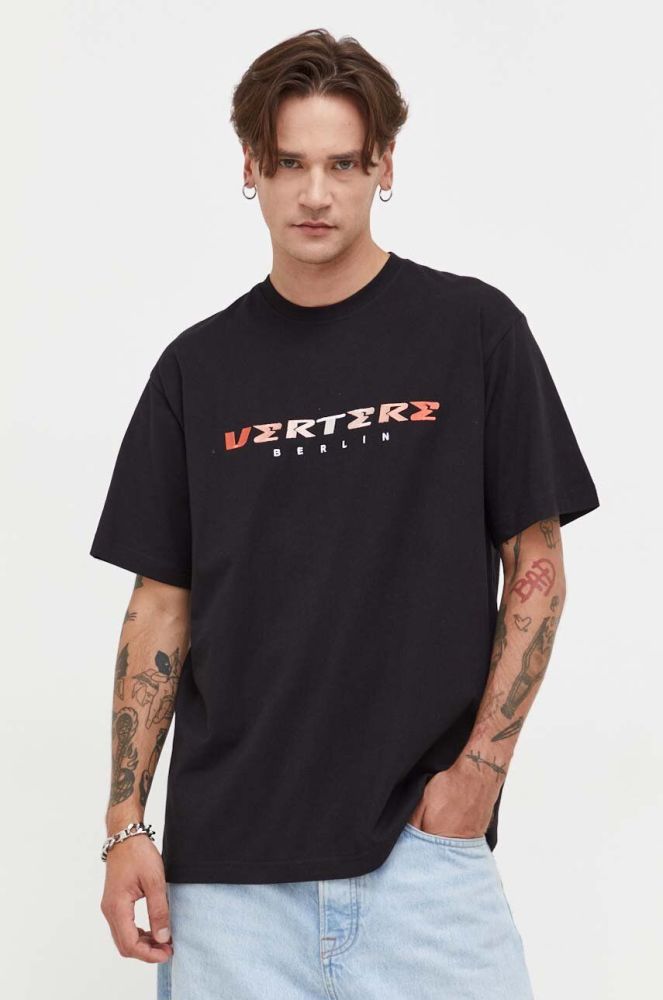 Бавовняна футболка Vertere Berlin чоловічий колір чорний з аплікацією (3626439)
