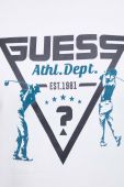Футболка Guess чоловіча колір білий з принтом (3628506)