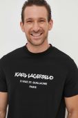 Футболка Karl Lagerfeld чоловічий колір чорний з принтом (3639527)