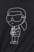 Футболка Karl Lagerfeld чоловічий колір чорний з аплікацією (3534984)