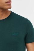 Бавовняна футболка Superdry колір зелений однотонний (3576241)