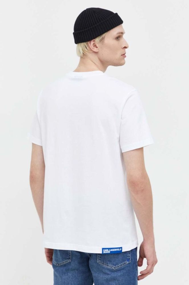 Бавовняна футболка Karl Lagerfeld Jeans колір білий з принтом (3490735) фото 3