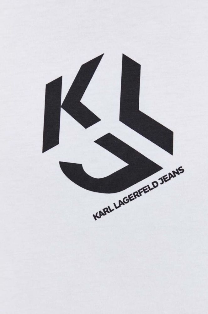 Бавовняна футболка Karl Lagerfeld Jeans колір білий з принтом (3490735) фото 5
