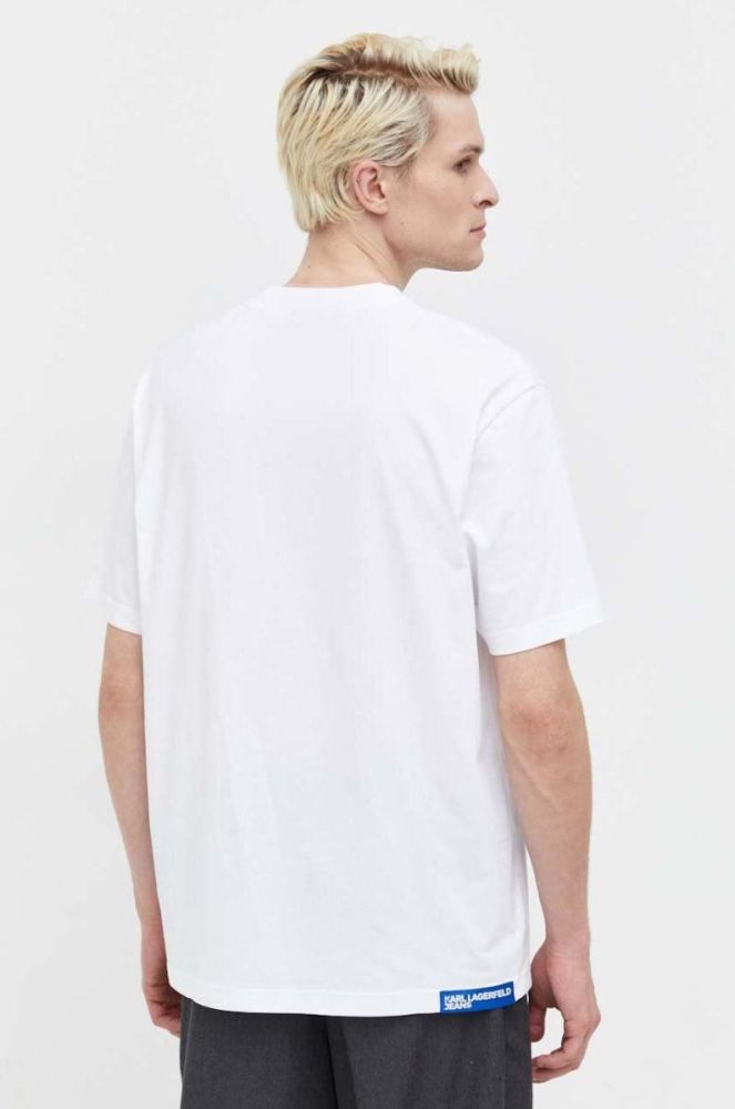 Бавовняна футболка Karl Lagerfeld Jeans колір білий з принтом (3490759) фото 3