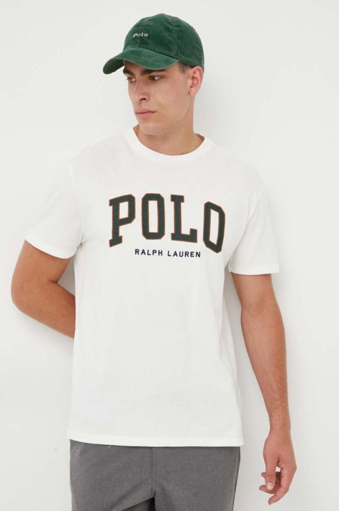 Бавовняна футболка Polo Ralph Lauren колір білий з аплікацією (3432874) фото 4
