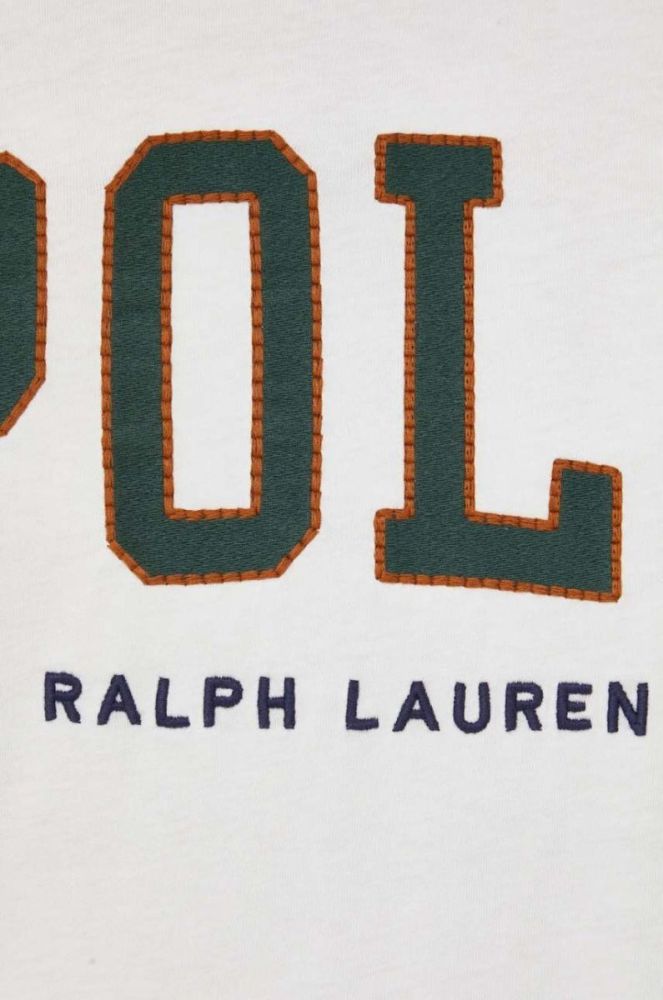 Бавовняна футболка Polo Ralph Lauren колір білий з аплікацією (3432874) фото 5