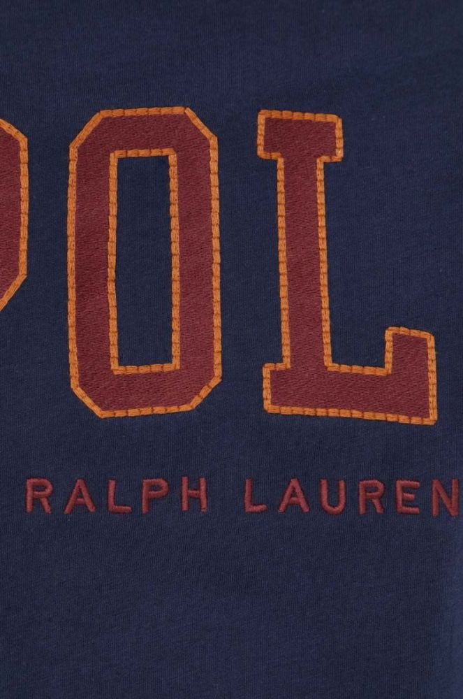 Бавовняна футболка Polo Ralph Lauren колір синій з аплікацією (3432883) фото 5