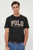 Бавовняна футболка Polo Ralph Lauren колір чорний з аплікацією (3432879)