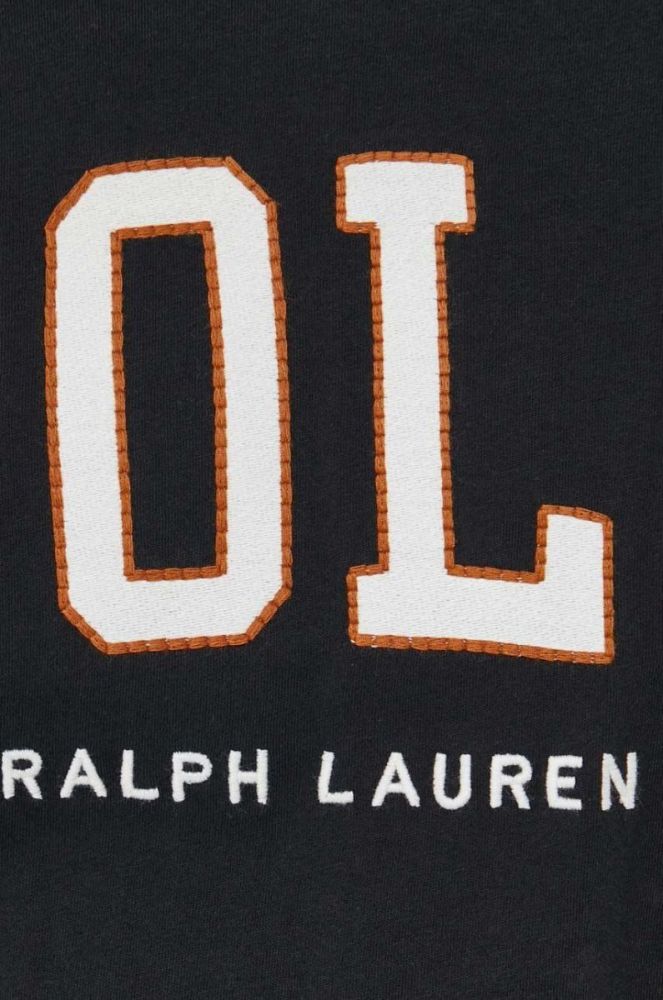 Бавовняна футболка Polo Ralph Lauren колір чорний з аплікацією (3432879) фото 5