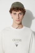 Бавовняна футболка Guess Originals колір бежевий з принтом (3488505)