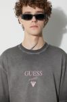 Бавовняна футболка Guess Originals колір сірий з принтом