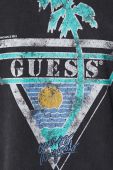 Бавовняна футболка Guess Originals колір чорний з принтом (3488498)