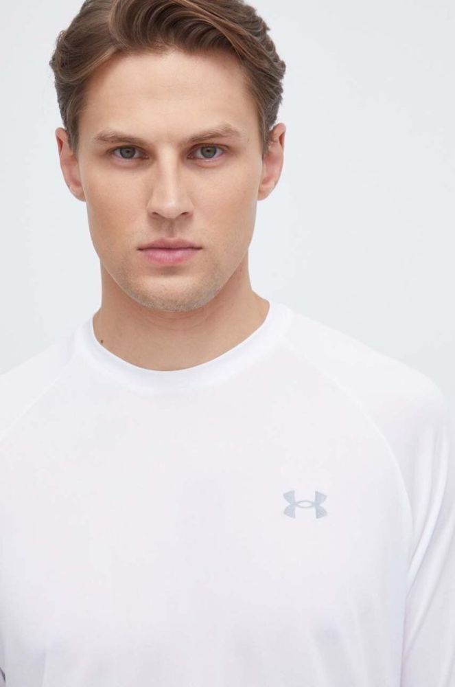 Тренувальна футболка Under Armour Tech колір білий з принтом фото 4