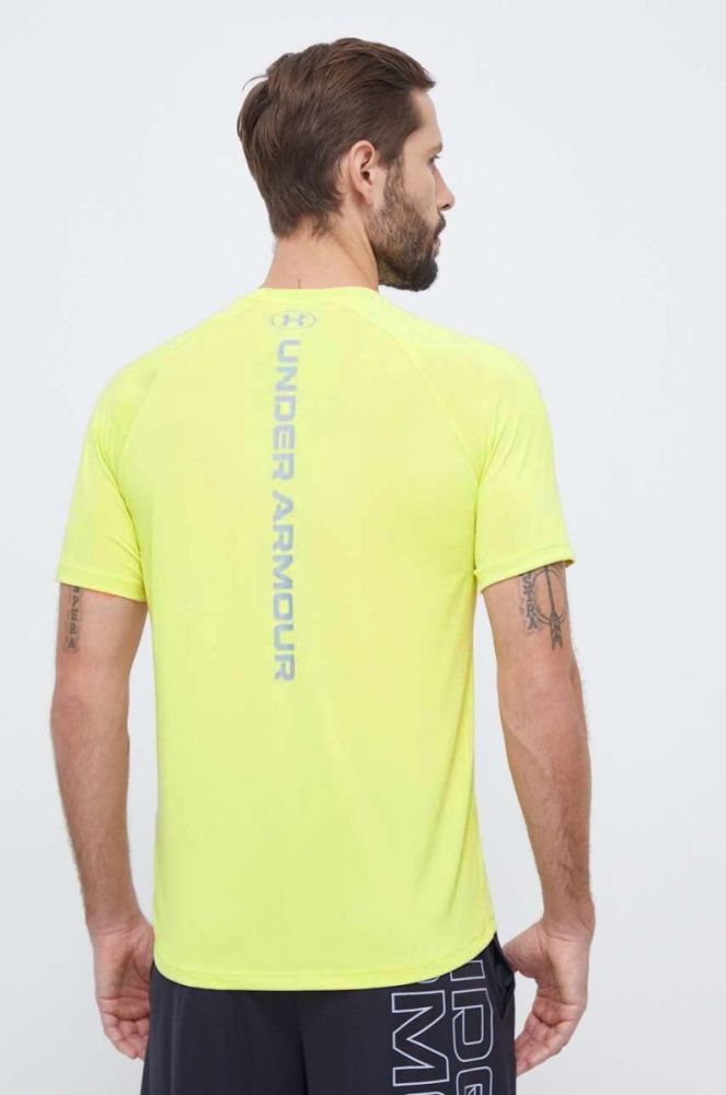 Тренувальна футболка Under Armour Tech колір зелений з принтом фото 3