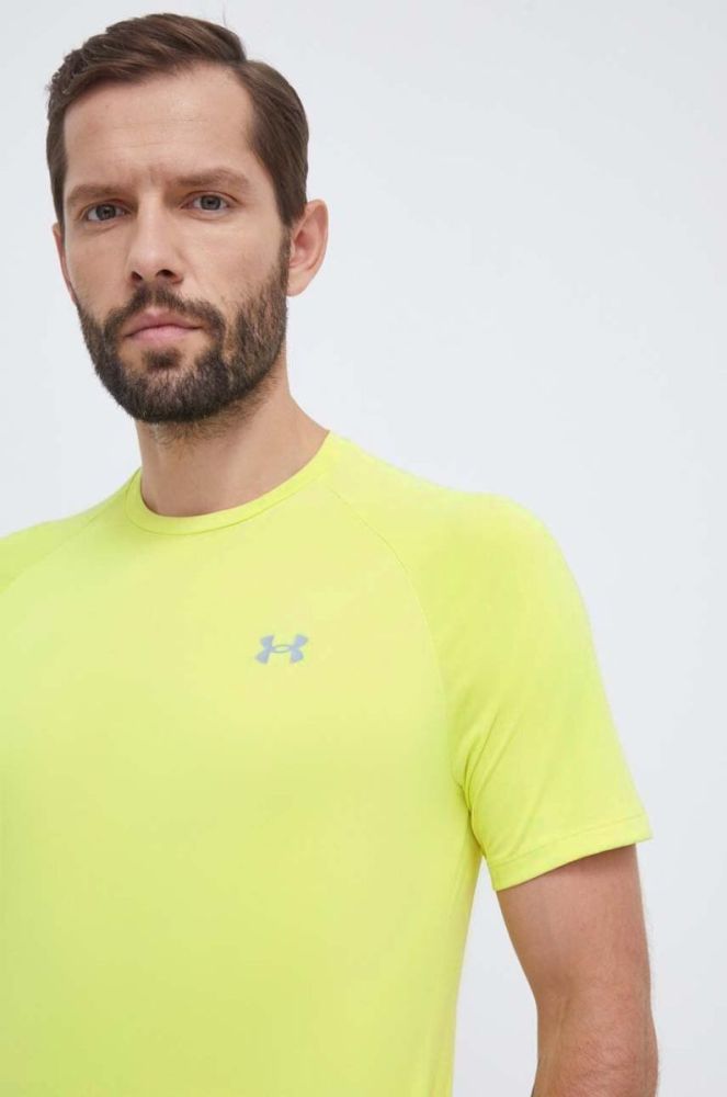 Тренувальна футболка Under Armour Tech колір зелений з принтом фото 4