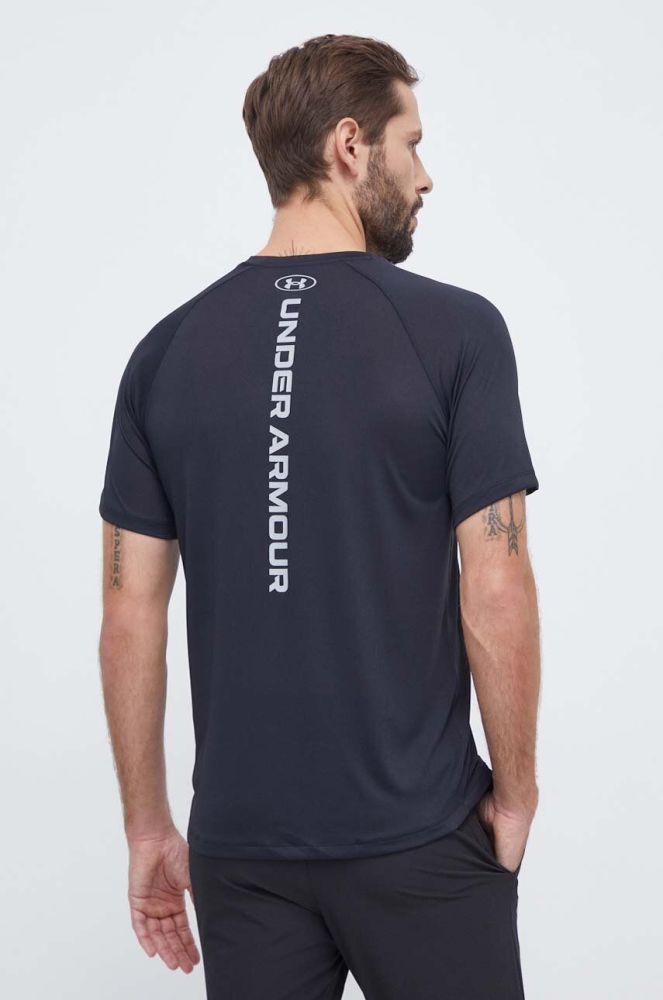 Тренувальна футболка Under Armour Tech колір чорний з принтом