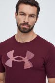 Футболка Under Armour чоловічий колір бордовий з принтом