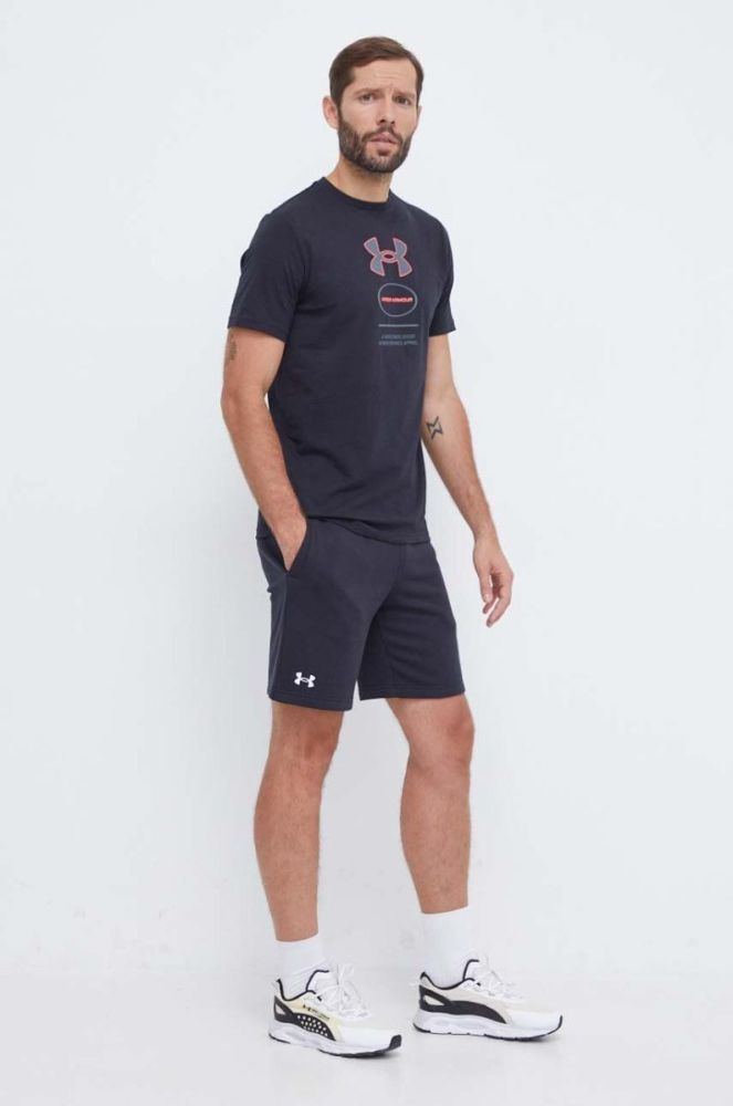Футболка Under Armour чоловічий колір чорний з принтом (3560557) фото 2