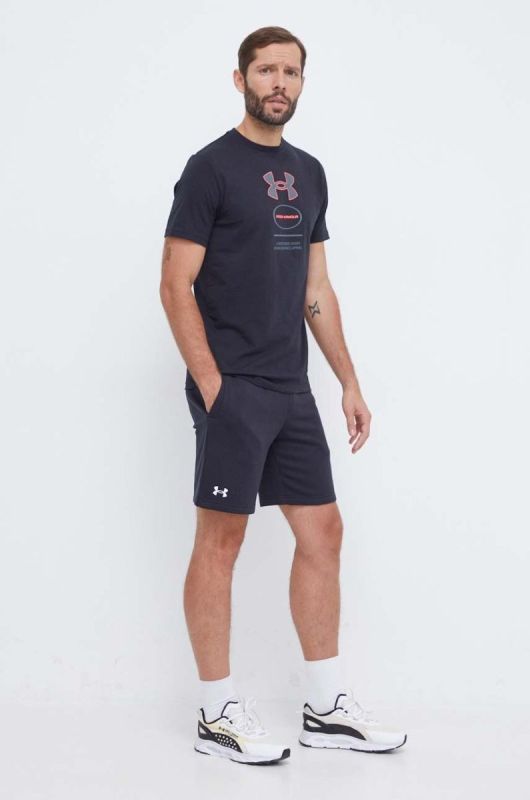 Футболка Under Armour чоловічий колір чорний з принтом (3560557) фото 2