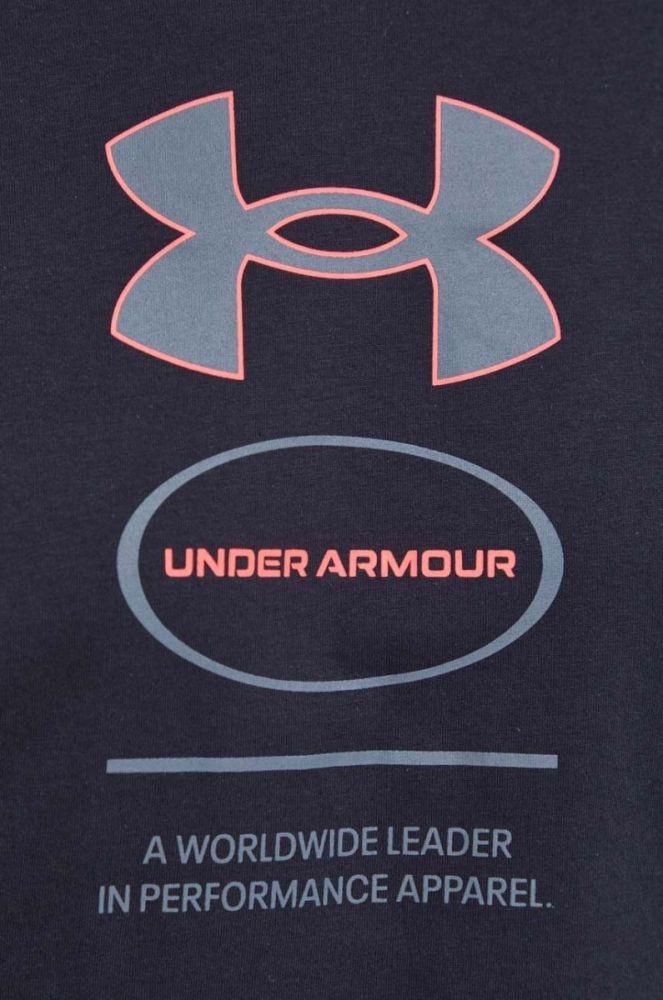 Футболка Under Armour чоловічий колір чорний з принтом (3560557) фото 5