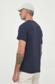 Бавовняна футболка Barbour колір синій з аплікацією