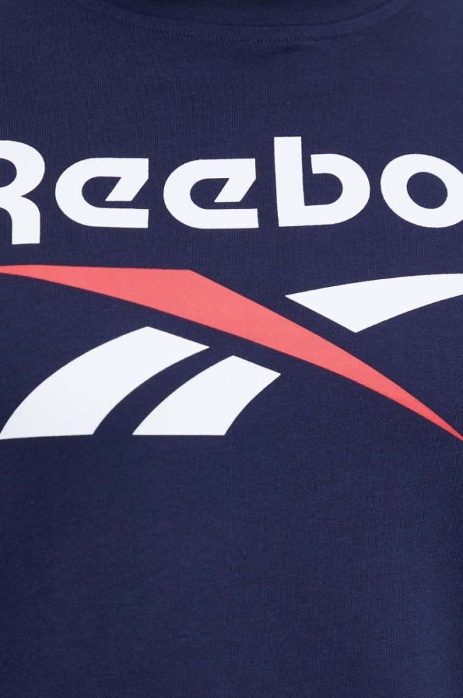 Бавовняна футболка Reebok колір синій з принтом (3555492) фото 5