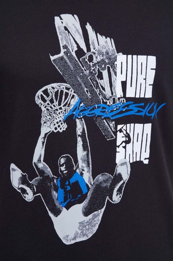 Бавовняна футболка Reebok Classic Basketball колір чорний з принтом (3544444) фото 5