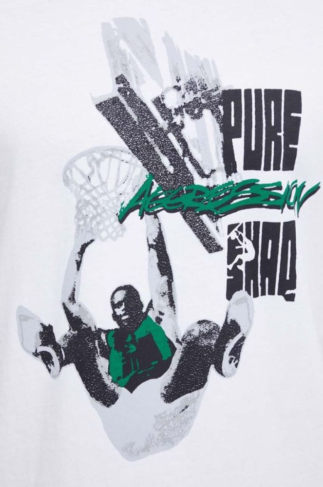 Бавовняна футболка Reebok Classic Basketball колір білий з принтом (3545141) фото 5
