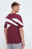 Бавовняна футболка Reebok Classic колір бордовий з аплікацією