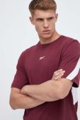 Бавовняна футболка Reebok Classic колір бордовий з аплікацією