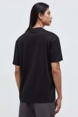 Бавовняна футболка HUGO чоловічий колір чорний з аплікацією (3611032)
