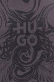 Бавовняна футболка HUGO чоловічий колір сірий з принтом (3645698)