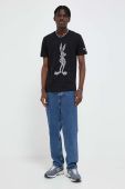 Бавовняна футболка Iceberg колір чорний з аплікацією (3417180)