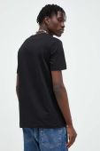 Бавовняна футболка Iceberg колір чорний з аплікацією (3417180)