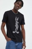 Бавовняна футболка Iceberg колір чорний з аплікацією (3417180)