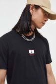 Бавовняна футболка Iceberg колір чорний з принтом (3447981)