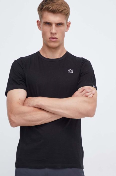 Бавовняна футболка Ellesse колір чорний з аплікацією (3558983)