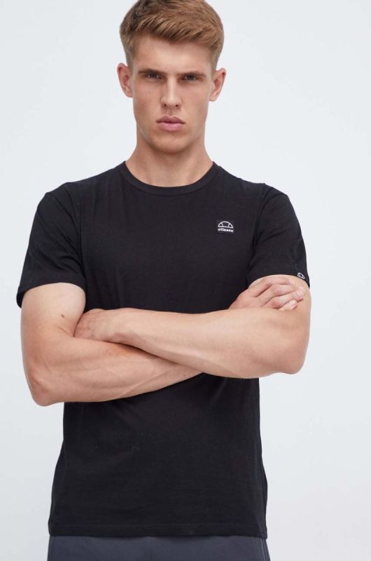 Бавовняна футболка Ellesse колір чорний з аплікацією (3558983)