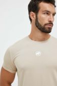 Футболка Mammut Seon чоловіча колір бежевий однотонна