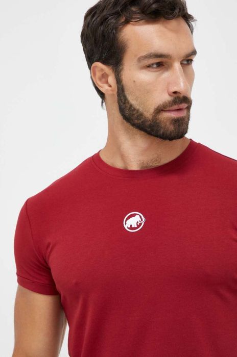 Футболка Mammut Seon чоловіча колір червоний однотонна