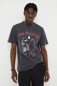 Бавовняна футболка The Kooples колір чорний з принтом (3529876)
