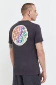Бавовняна футболка Rip Curl колір чорний з принтом (3513184)