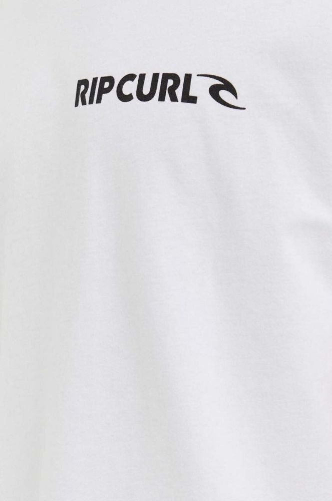 Бавовняна футболка Rip Curl колір білий з принтом (3513192) фото 5