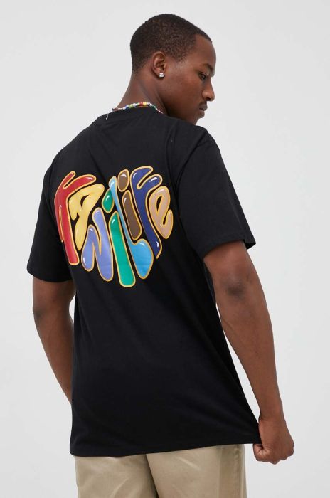Бавовняна футболка Karl Kani колір чорний з принтом