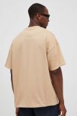 Бавовняна футболка Karl Kani колір бежевий однотонний