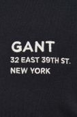 Бавовняна футболка Gant колір чорний з аплікацією (3572701)