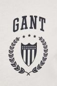 Бавовняна футболка Gant колір бежевий з принтом